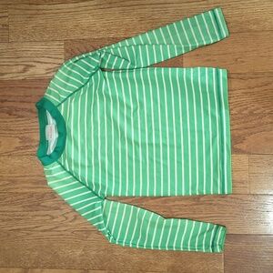 Hanna Andersson - Green Striped Swim Rashguard size 130